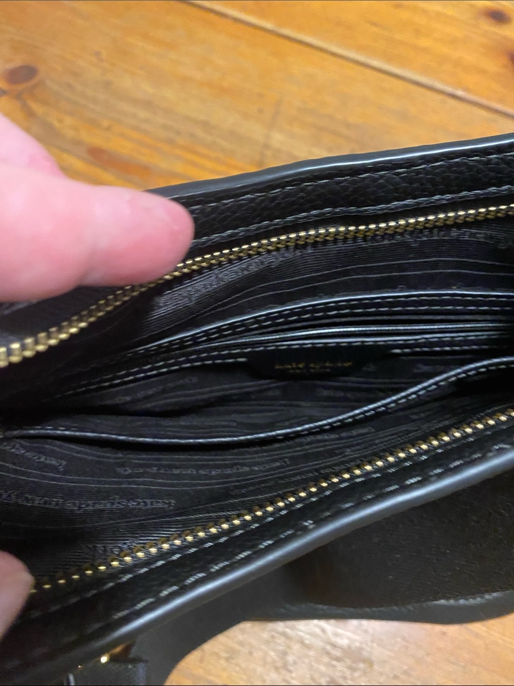 kate spade Black Pebbled Leather Roulette - Picture 5 of 5